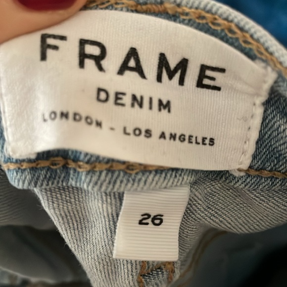 Frame Light Blue Skinny Crop Jeans